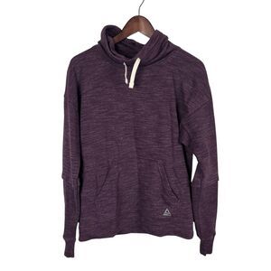 Reebok Heather Purple Cowlneck Turtleneck Pullover Sweatshirt Women's Small